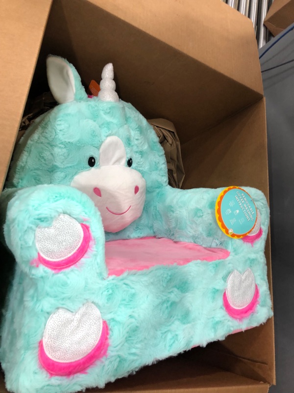 Photo 2 of Animal Adventure | Sweet Seats | Teal Unicorn | Soft Plush Children's Chair