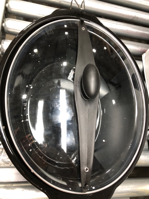 Photo 1 of ***USED*** MISSING NOB***Hamilton Beach Stay or Go Portable Slow Cooker with Lid Lock, Dishwasher-Safe Crock, 6-Quart, Black 6-Quart Black Slow Cooker