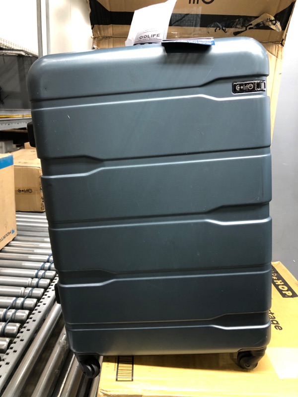 Photo 2 of *** MINOR SCRATCHES** Coolife Luggage Expandable(only 28") Suitcase PC+ABS Spinner Built-In TSA lock 20in 24in 28in Carry on (Teal, L(28in).) Teal. L(28in).