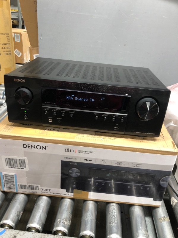 Photo 5 of Denon AVR-S570BT (2022 Model) 5.2 Channel AV Receiver - 8K Ultra HD Audio & Video, Enhanced Gaming Experience, Wireless Streaming via Built-in Bluetooth, (4) 8K HDMI Inputs, Supports eARC