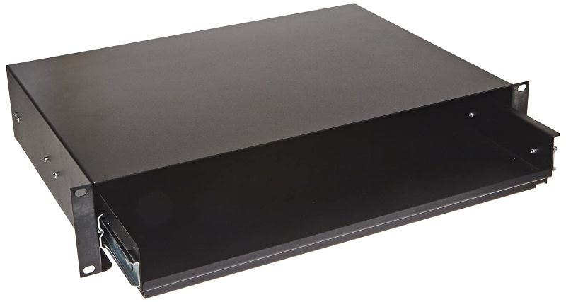 Photo 1 of BUD Industries KS-1785-BT Steel Sliding Keyboard Mouse Shelf 20.5" L x 18.31" W x 3.47" H, Black