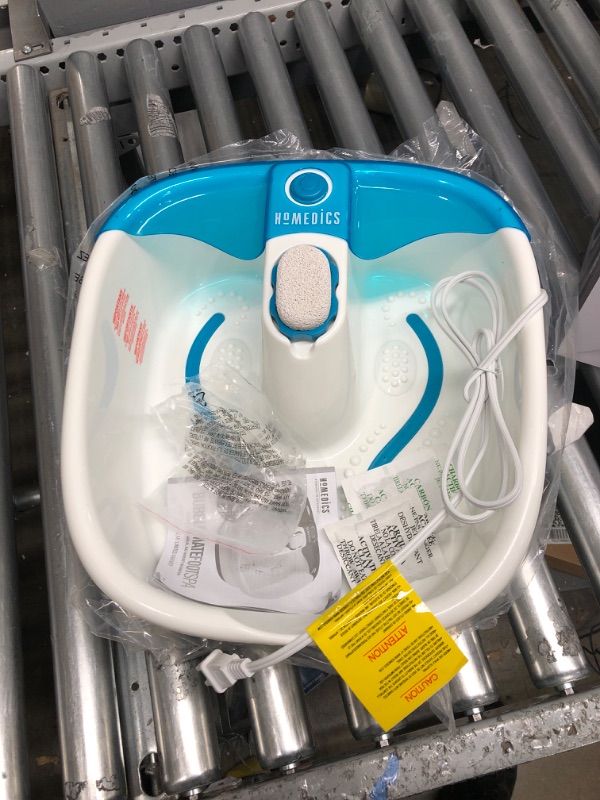 Photo 2 of *USED*HoMedics Bubble Mate Foot Spa, Toe Touch Controlled Foot Bath with Invigorating Bubbles and Splash Proof, Raised Massage nodes and Removable Pumice Stone