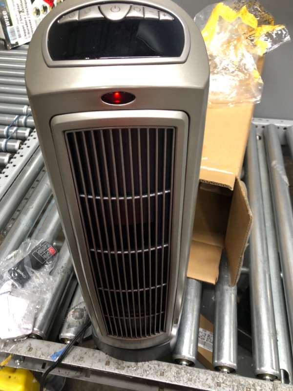 Photo 4 of *USED*Lasko 1500W Digital Ceramic Space Heater with Remote, 755320, Silver