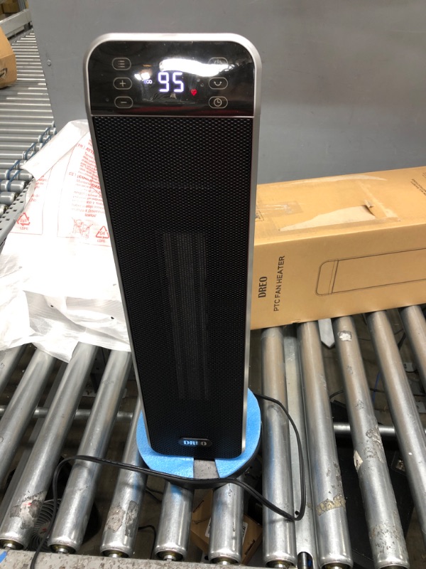 Photo 4 of *USED*Dreo 24%22 Space Heater, 10ft/s Fast Quiet Heating Portable Electric Heater, 3 Modes, Black & Space Heater, 2022 Upgraded 1500W Fast Heating Electric Ceramic with Remote, Black, 16 inch