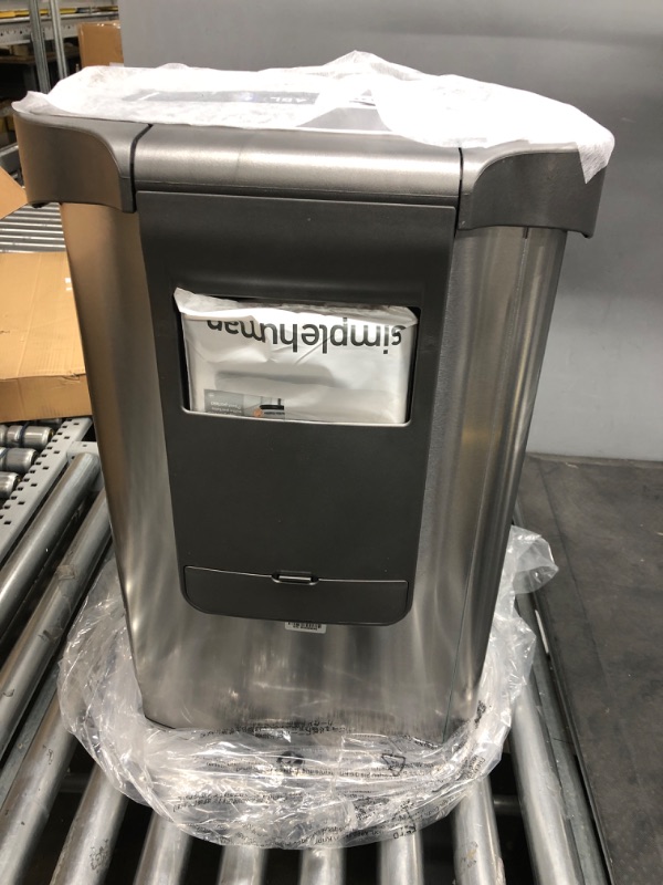 Photo 6 of *USED*simplehuman 45 Liter / 12 Gallon Semi-Round Automatic Sensor Trash Can, Brushed Stainless Steel