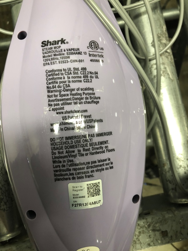 Photo 2 of *USED*Shark S3501 Steam Pocket Mop Hard Floor Cleaner, Purple