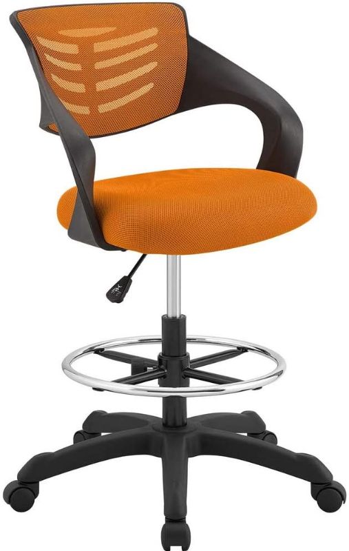 Photo 1 of ***PARTS ONLY*** Modway Thrive Drafting Chair - Tall Office Chair for Adjustable Standing Desks in Orange
