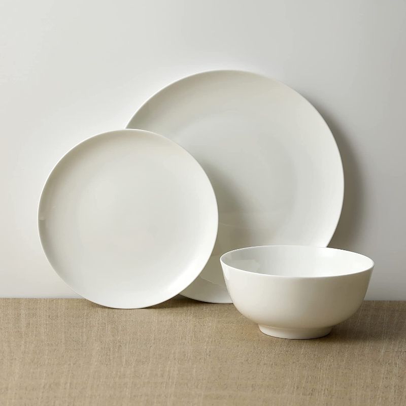 Photo 1 of 
Stone Lain Blair Bone China 12-Piece Dinnerware Set, White