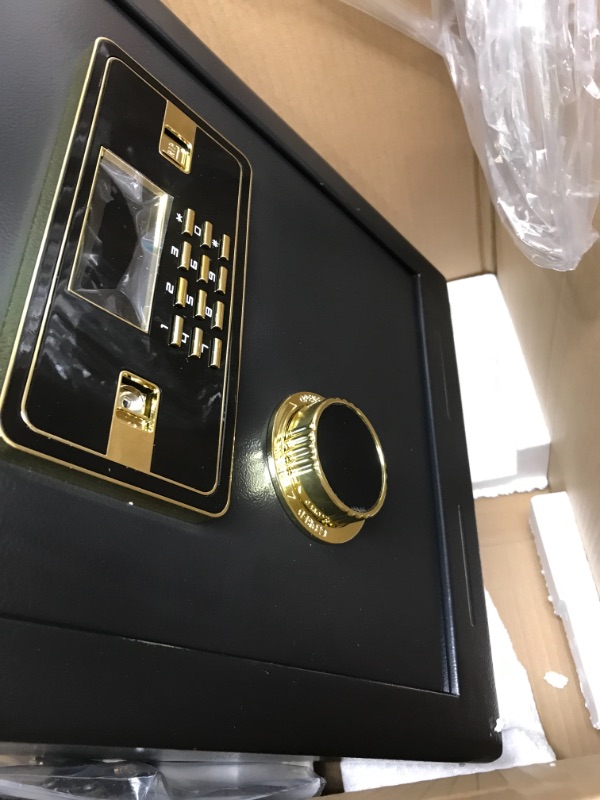 Photo 2 of 2.2 Cub Safe Box Fireproof Waterproof, Security Home Safe with Fireproof Document Bag, Digital Keypad LCD Display Inner Cabinet Box, Large Fireproof Safe for Money Jewelry Document Valuables Gold