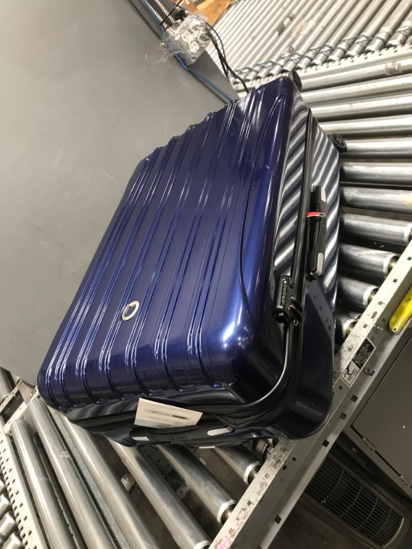 Photo 1 of *DAMAGE* DELSEY Paris Helium Aero Hardside Expandable Luggage with Spinner Wheels, Blue Cobalt, Checked-Large 29 Inch Checked-Large 29 Inch Blue Cobalt