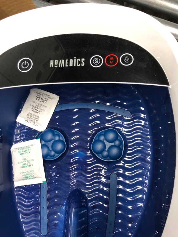 Photo 4 of *** POWERS ON *** HoMedics Shiatsu Bliss Footbath with Heat Boost, Foot Spa Massager, Deep Kneading Pedicure Tub, Vibrating Bubbles with Soothing Heat, Portable at-Home Spa