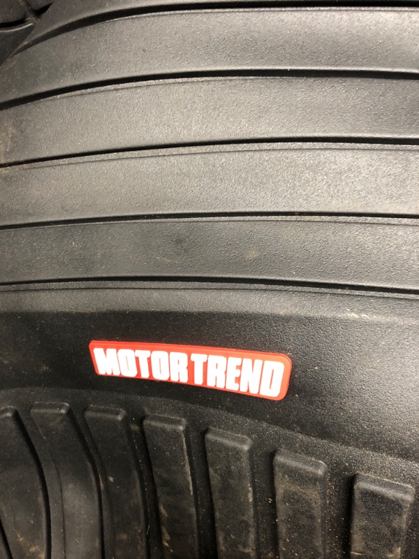 Photo 4 of *** USED *** Motor Trend OF-933-BK FlexTough Plus Black Rubber Car Floor Mats - All Weather Deep Dish Automotive Floor Mats, Heavy Duty Trim