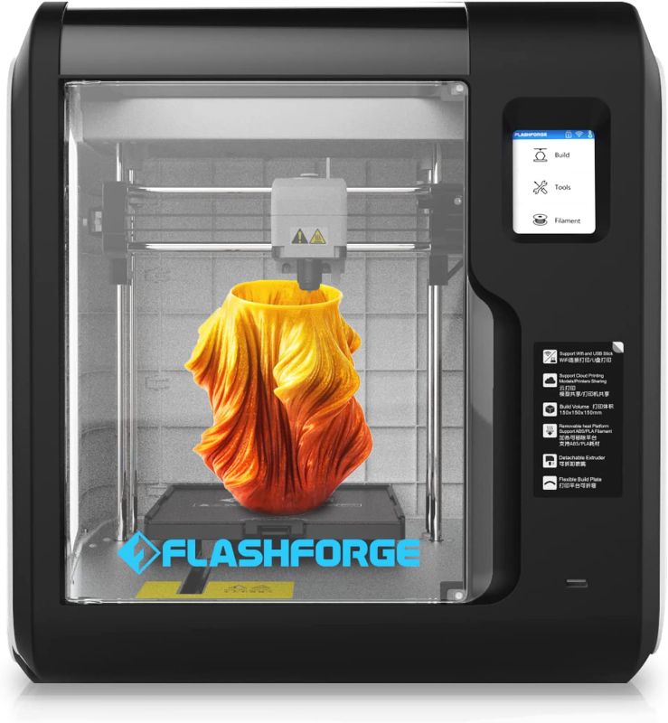 Photo 1 of **SEE NOTES**
FLASHFORGE Adventurer 3 3D Printer Leveling-Free with Quick Removable Nozzle and Heating Bed, Built-in HD Camera, Wi-Fi Cloud Printing
