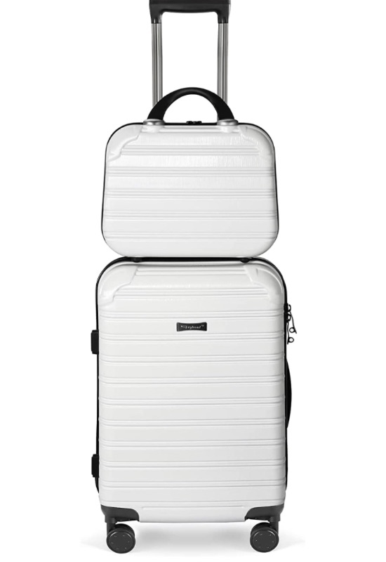 Photo 1 of Feybaul Luggage Set 2PCS Suitcase PC+ABS Carry On Luggage with Spinner Wheels, White 2-Piece Set(14/20) (968)