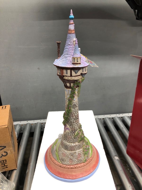 Photo 3 of ***MISSING A PIECE*** Enesco Disney Traditions by Jim Shore Tangled Rapunzel Tower Masterpiece Figurine, 18 Inch, Multicolor-