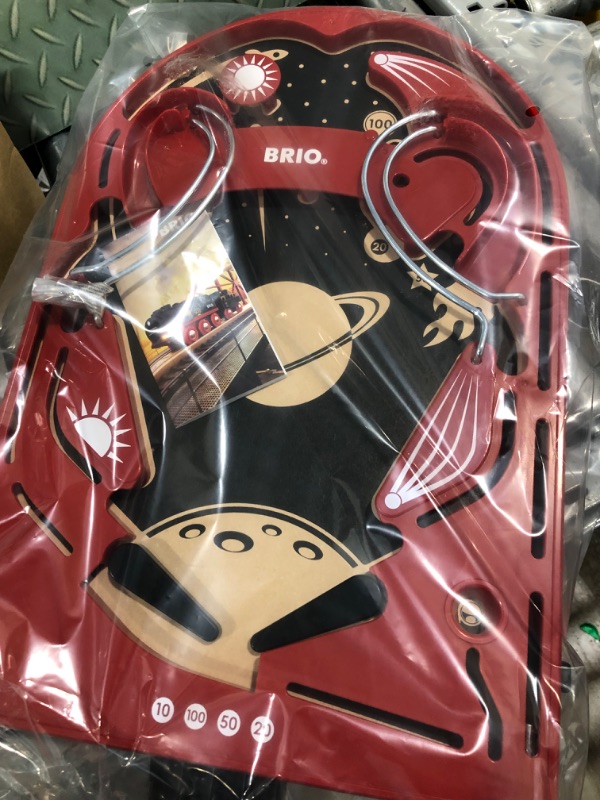 Photo 2 of BRIO 34017 Pinball Game | A Classic Vintage, Arcade Style Tabletop Game for Kids and Adults Ages 6 and Up,Red