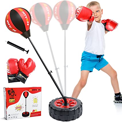 Photo 1 of *PARTS ONLY* FITVEN Punching Bag for Kids with Boxing Gloves, Ages 3-12 Adjustable Punching Bag with Stand, Kids Boxing Set, - Toy Gift for Boys & Girls
