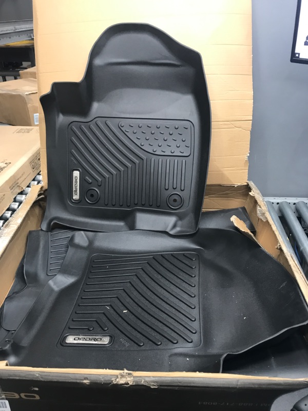 Photo 1 of OEDRO Floor Mats Compatible for 2019-2023 Chevrolet Silverado 1500/GMC Sierra 1500 & 2020-2023 Chevy Silverado/GMC Sierra 2500HD/3500HD Crew Cab with Rear Underseat Storage Box, Front Bucket Seating