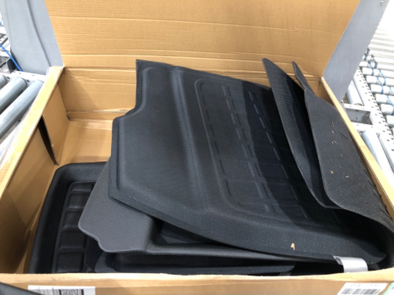 Photo 1 of BHASD 6pcs All Weather Floor Mats 3D Full Set Liners for Tesla Model 3 New 2021 2022 2023 Car Floor Mats Cargo Liner Trunk Mat Interior Accessories, Durable Waterproof Odorless TPE XPE Material Full Set?6 pcs?