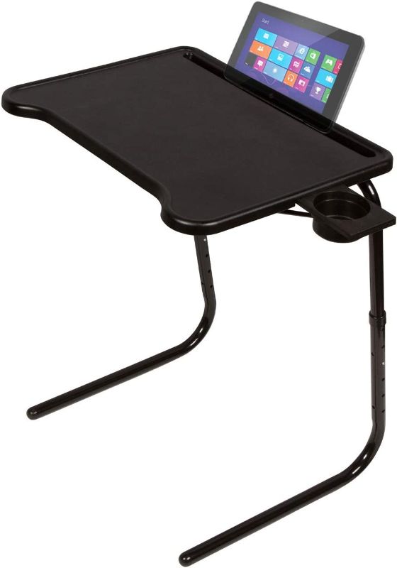 Photo 1 of ***** opened for inspection*****
Table-Mate Ultra Folding TV Tray Table and Cup Holder, Adjustable to 6 Heights and 3 Angles with Device Holder (Black)
