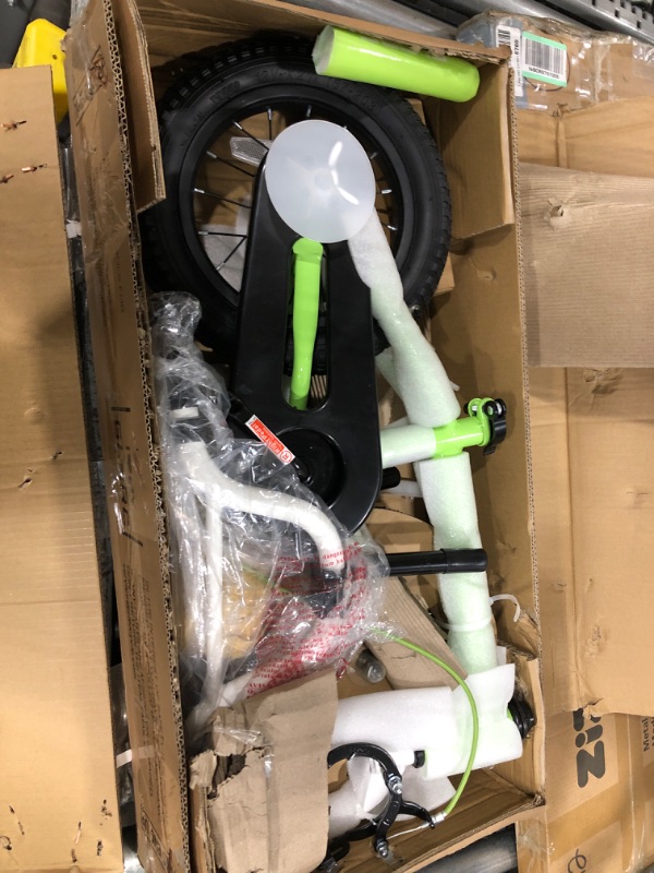 Photo 2 of ***MISSING TRAINING WHEELS*** Glerc Toddler and Kids Bike, 12-18-Inch Wheels with Training Wheels, Boys and Girls Ages 2-9 Years Old Green 12 Inch With Training Wheels