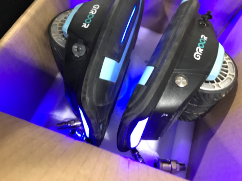 Photo 5 of  *** TESTED*** POWERS ON*** Gyroor Hoverboard Hovershoes-Gyroshoes S300 Electric Roller Skate Hoverboard with LED Lights,UL2272 Certificated Self Balancing Scooters Hovershoes for Kids and Adults Blue  