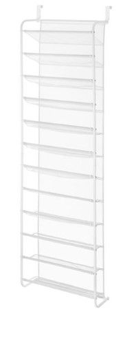 Photo 1 of Whitmor 36 Pair Over The Door Shoe Rack White

