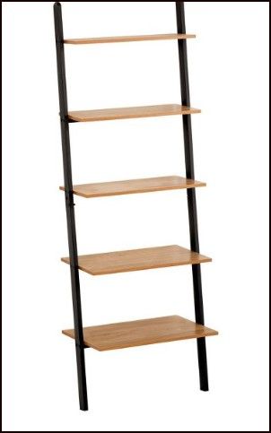 Photo 1 of mDesign 5-Tier Leaning Bookshelf Ladder - Sturdy Steel Frame

