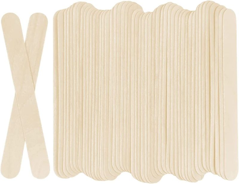 Photo 1 of 120Pcs Jumbo Wooden Craft Sticks Wooden Popsicle Craft Sticks Stick 6” Long x 3/4”Wide Treat Sticks Ice Pop Sticks for DIY Crafts?Home Art Projects, Classroom Art Supplies
