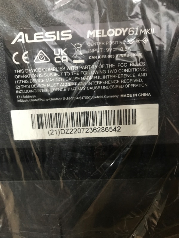 Photo 4 of ***FUNCTION UNKNOWN PLEASE SEE COMMENT***Alesis Melody 61 Key Keyboard Piano for Beginners with Speakers, Digital Piano Stand, Bench, Headphones, Microphone, Music Lessons and Demo Songs