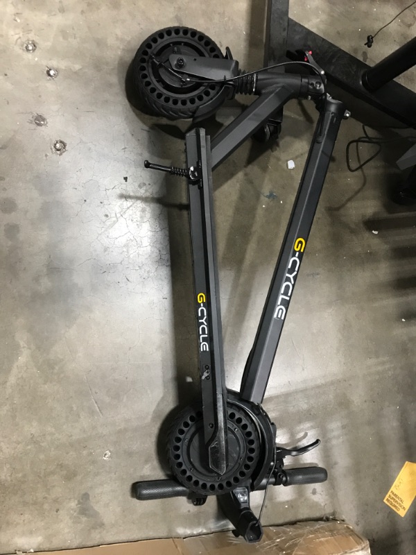 Photo 2 of G-CYCLE L8 Pro Electric Scooter, Max 500W Motor, Up to 18 Miles Long Range, 18% Slope, 8'' Honeycomb Tire, Front Shock Absorber, Triple Braking System, Foldable E Scooter for Adults
