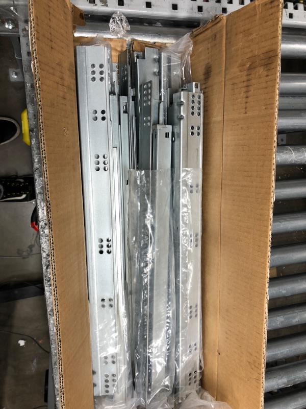 Photo 1 of *Missing Parts-screws/brackets* Soft Close Undermount Drawer Slides 21 inch (6 Pairs), Full Extension Concealed Drawer Runners, Come with Mounting Screws and Brackets 21 Inch 6 pairs