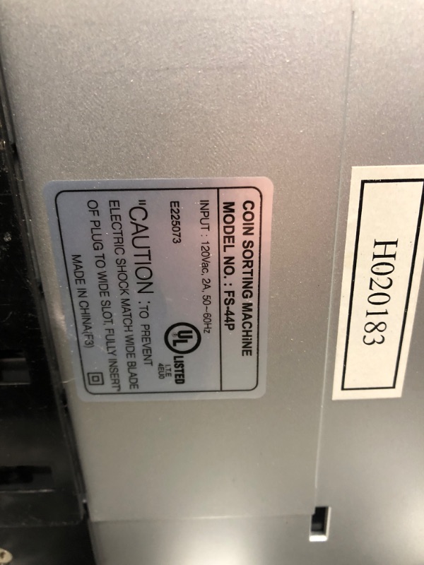 Photo 1 of *Minor Damage-Dusty* Royal Sovereign 4 Row Electric Coin Counter with Patented Anti-Jam Technology & Digital Counting Display (FS-44N), Black FS-44N FS-44N
