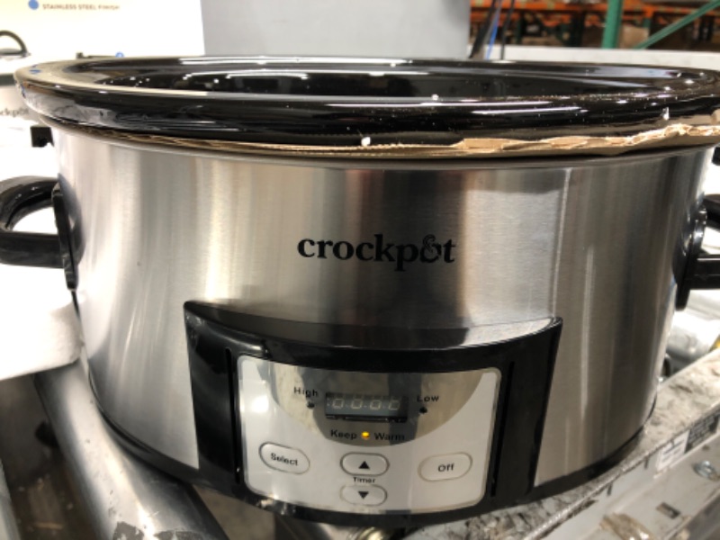 Photo 2 of *Tested* Crock-Pot SCCPVL610-S-A 6-Quart Cook & Carry Programmable Slow Cooker with Digital Timer, Stainless Steel