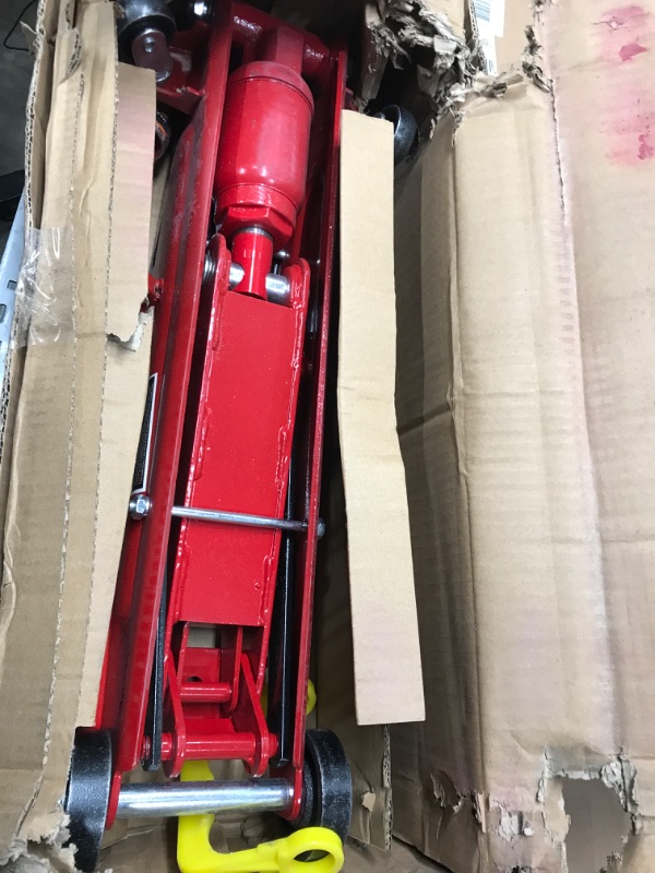 Photo 2 of BIG RED T83006 Torin Hydraulic Trolley Service/Floor Jack with Extra Saddle (Fits: SUVs and Extended Height Trucks): 3 Ton (6,000 lb) Capacity, Red