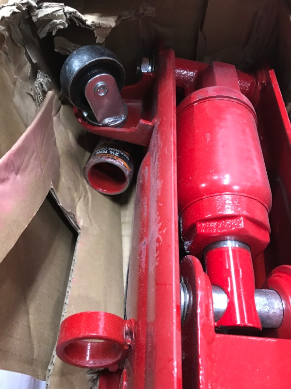 Photo 3 of BIG RED T83006 Torin Hydraulic Trolley Service/Floor Jack with Extra Saddle (Fits: SUVs and Extended Height Trucks): 3 Ton (6,000 lb) Capacity, Red