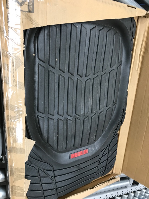 Photo 1 of Motor Trend - MT-923-BK 923-BK Black FlexTough Contour Liners-Deep Dish Heavy Duty Rubber Floor Mats for Car SUV Truck & Van-All Weather Protection, Universal Trim to Fit Full Set Black
