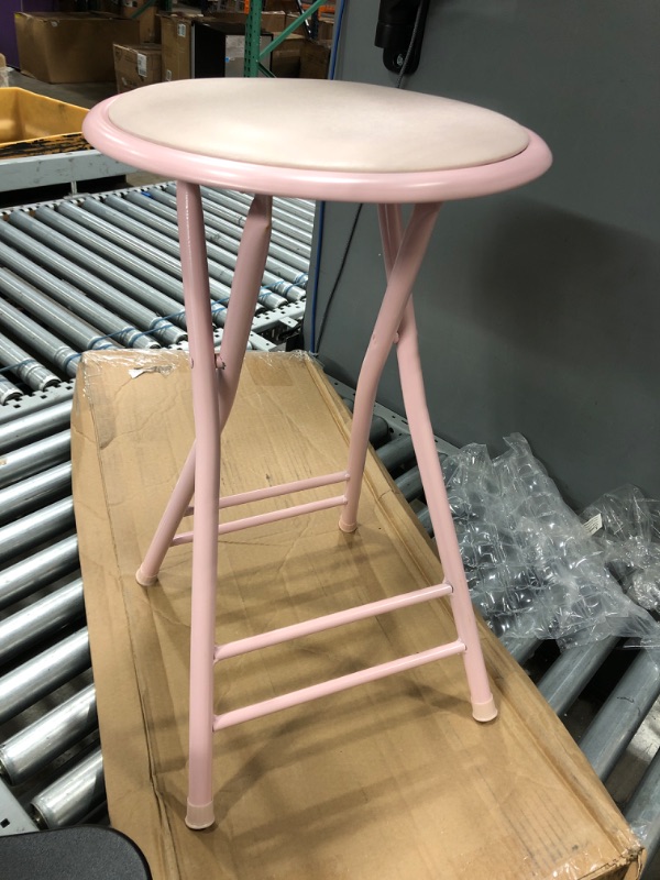 Photo 1 of 2 ft Pink Stool with Locking System 