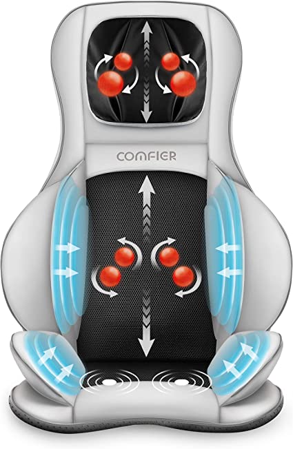 Photo 1 of COMFIER Shiatsu Neck & Back Massager with Heat, 2D/3D Kneading Massage Chair Full Body, Chair Massager with Heat & Adjustable Compression, Massage Chair Pad for Full Back, Massage Seat for Men/Women
