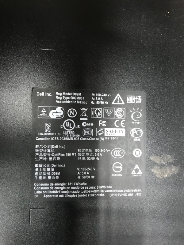 Photo 8 of NEEDS PROFESSIONAL REPAIR APU ALERT AND WON'T BOOT UP PROPERLY 
DELL OPTIPLEX 790 TW Desktop Computer,Intel Core I7-2600 up to 3.8G,16G DDR3,2T,DVD,WiFi,HDMI,VGA,DP Port,BT 4.0,Win10Pro64(Renewed)-Multi-Language Support English/Spanish
