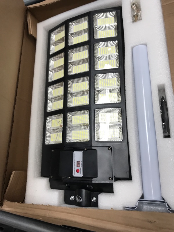 Photo 1 of 800W Solar Street Light Motion Sensor, 1150 LED Solar Flood Lights Outdoor with Remote Control, Dusk to Dawn Outdoor Lighting for Garden, Yard, Basketball Court, Parking Lot