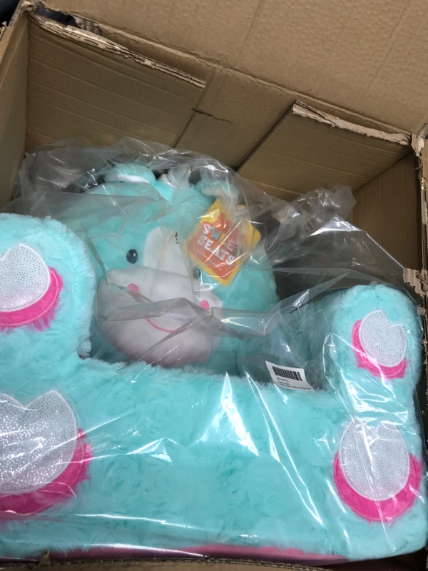 Photo 2 of Animal Adventure | Sweet Seats | Teal Unicorn | Soft Plush Children's Chair