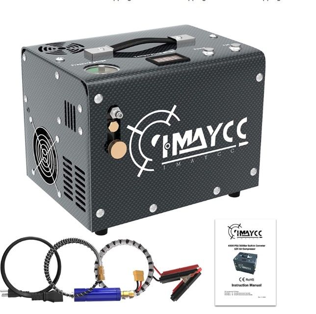 Photo 1 of  Air Compressor, IMAYCC 4500Psi/30Mpa Portable Air Compressor for Paintball, PCP Air Rifle, Scuba Tank, Powered by Home 110V