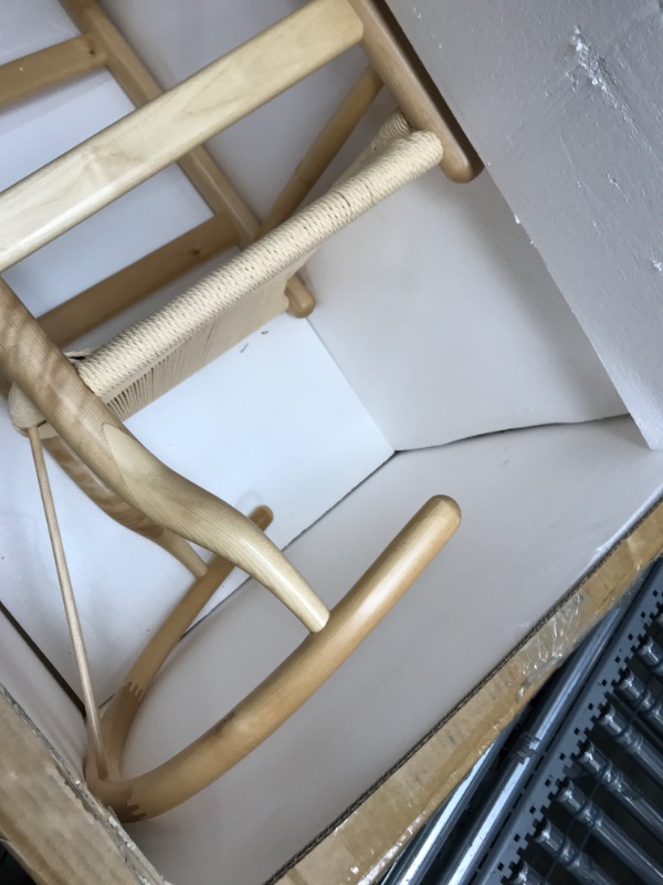 Photo 1 of Amazon Brand – Stone & Beam Wishbone Counter-Height Barstool, 35.5"H, Birch Wood, Natural / Natural Birch/Natural Counter-height stool