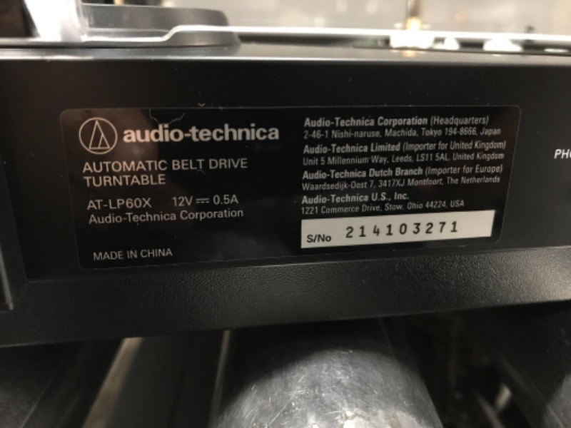 Photo 1 of Audio-Technica AT-LP60X-GM Fully Automatic Belt-Drive Stereo Turntable, Gunmetal/Black, Hi-Fi, 2 Speed, Dust Cover, Anti-Resonance, Die-Cast Aluminum Platter
