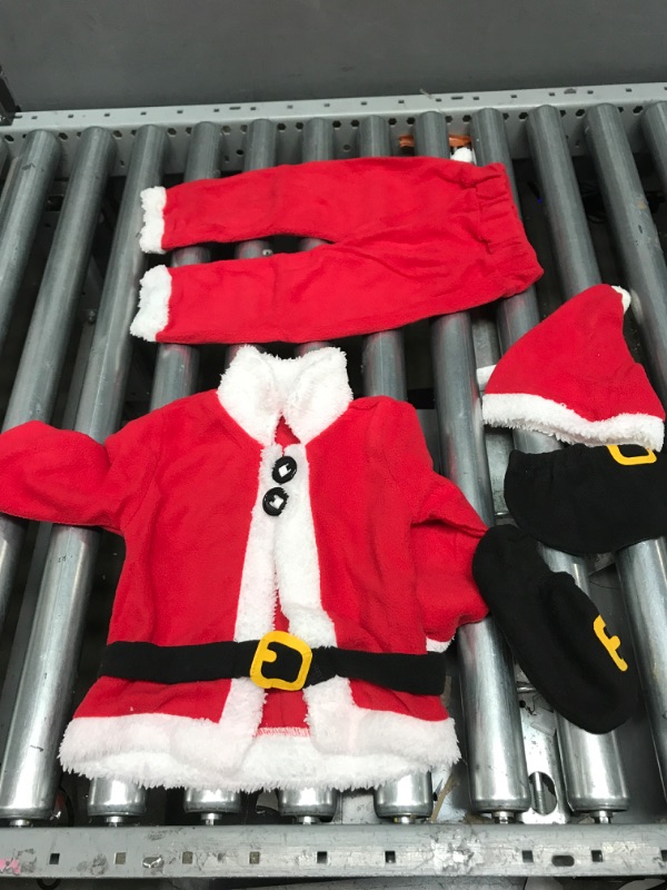 Photo 2 of Baby Girls Boys Christmas Costumes Santa Claus Jacket Coat Long Pants Hat Socks Cosplay 4Pcs Clothes Set
SIZE- 18-24 MONTHS 