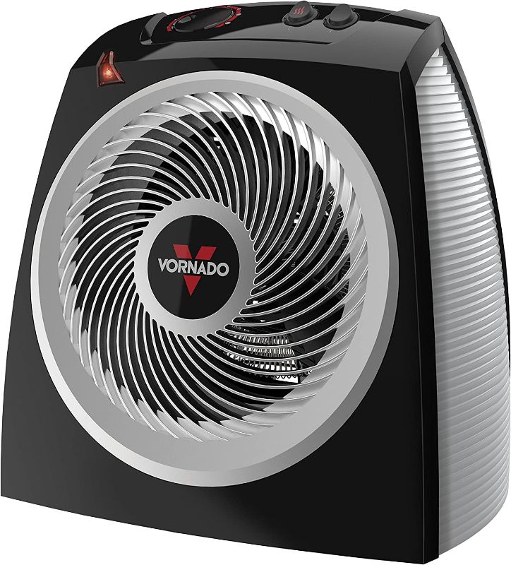 Photo 1 of -USED FOR PARTS-
VORNADO VH30 Vortex Heater with Adjustable Thermostat, 3 Heat Settings, Advanced Safety Features, Whole Room, Black
