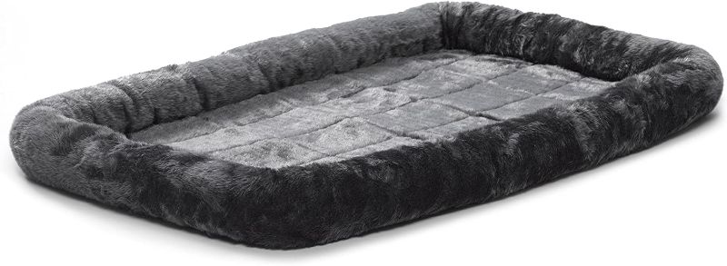 Photo 1 of 42L-Inch Gray Dog Bed or Cat Bew w/ Comfortable Bolster | Ideal for Large Dog Breeds & Fits a 42-Inch Dog Crate | Easy Maintenance Machine Wash & Dry | 1-Year Warranty
