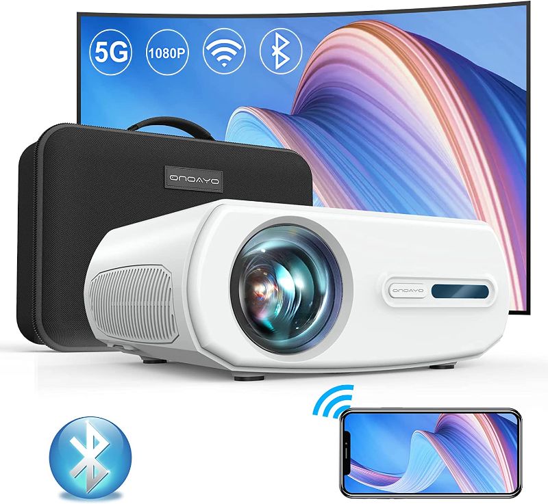 Photo 1 of ONOAYO 5G WiFi Outdoor Projector, 15000L 460 ASIN LM FHD Native 1080P Bluetooth Mini Projector 4K Supported, 4D Keystone & Zoom Full Sealed Optical/LCD/LED/Home/Movie Portable Projector for Phone, PC
