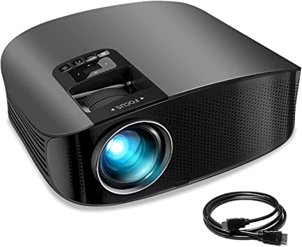 Photo 1 of Projector, GooDee 2023 Upgraded Native 1080P Video Projector, 9500L Outdoor Movie Projector, 230" Supported Home Projector, Compatible with Fire TV Stick, PS4, HDMI, VGA, AV and USB, Black (YG600)
